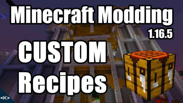 Add CUSTOM RECIPES to Minecraft 1.16.5 with Forge