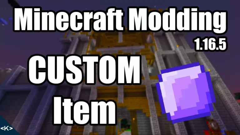 Custom Items Minecraft Modding 1.16.5